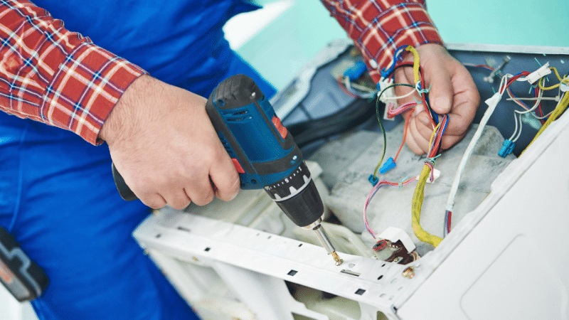 Altındağ Dominox Dominox çamaşır makinesi kart tamiri – Su almama arızası orijinal parça ile giderildi. - Teknik servis örneği